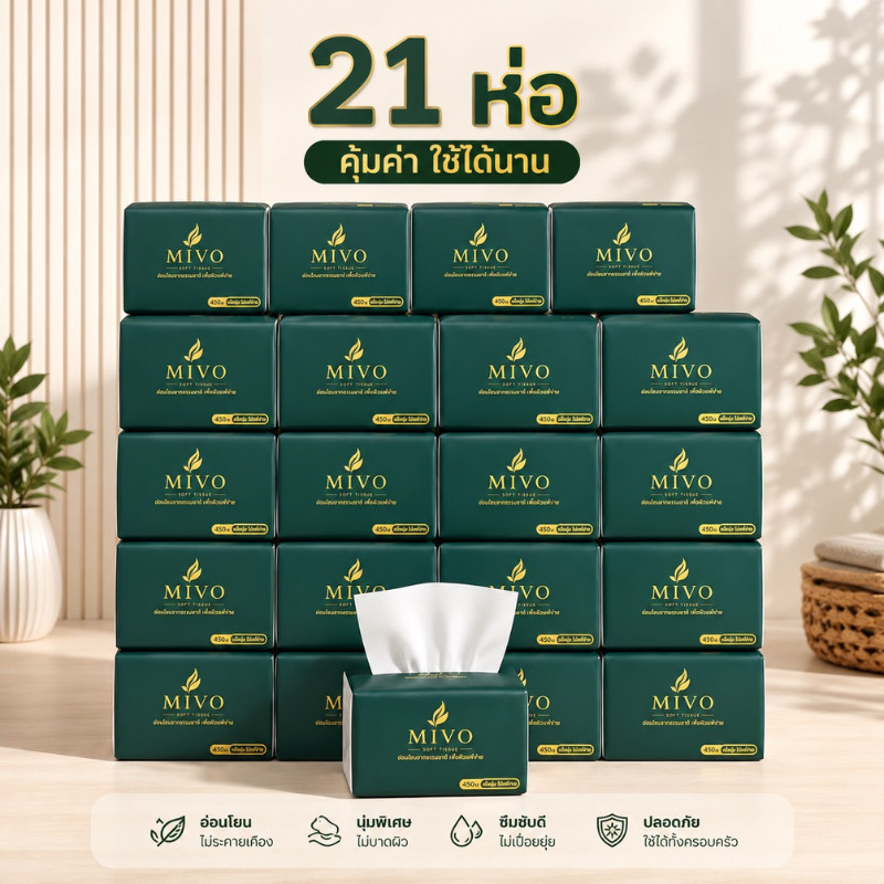 TT HOME01 (1ลังมี 24) กระดาษทิชชู่ กระดาษชำระ กระดาษทิชชู่เช็ดหน้า ทิชชู่เช็ดมือ 1ห่อ420แผ่น 5ชั้นหนา