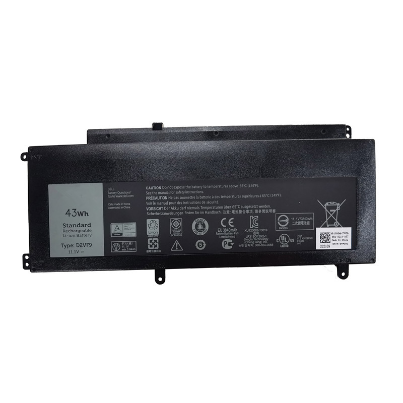 ใหม่สำหรับแบตเตอรี่โน้ตบุ๊ก Dell D2VF9 PXR51 0PXR51 4P8PH YGR2V P68G001
