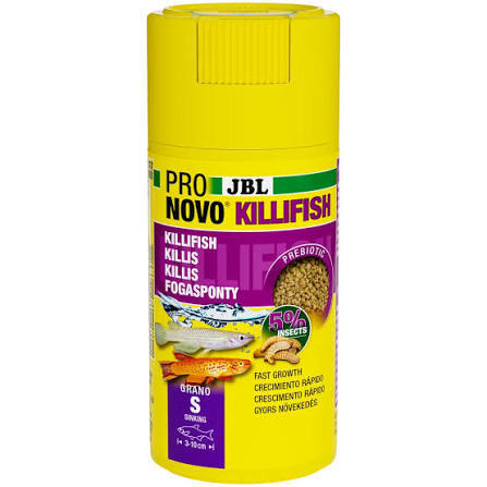JBL PRONOVO KILLIFISH GRANO S  อาหารปลาคิลลี่ฟิชสูตรพรีไบโอติก เม็ดจม ขนาด 100 ml.