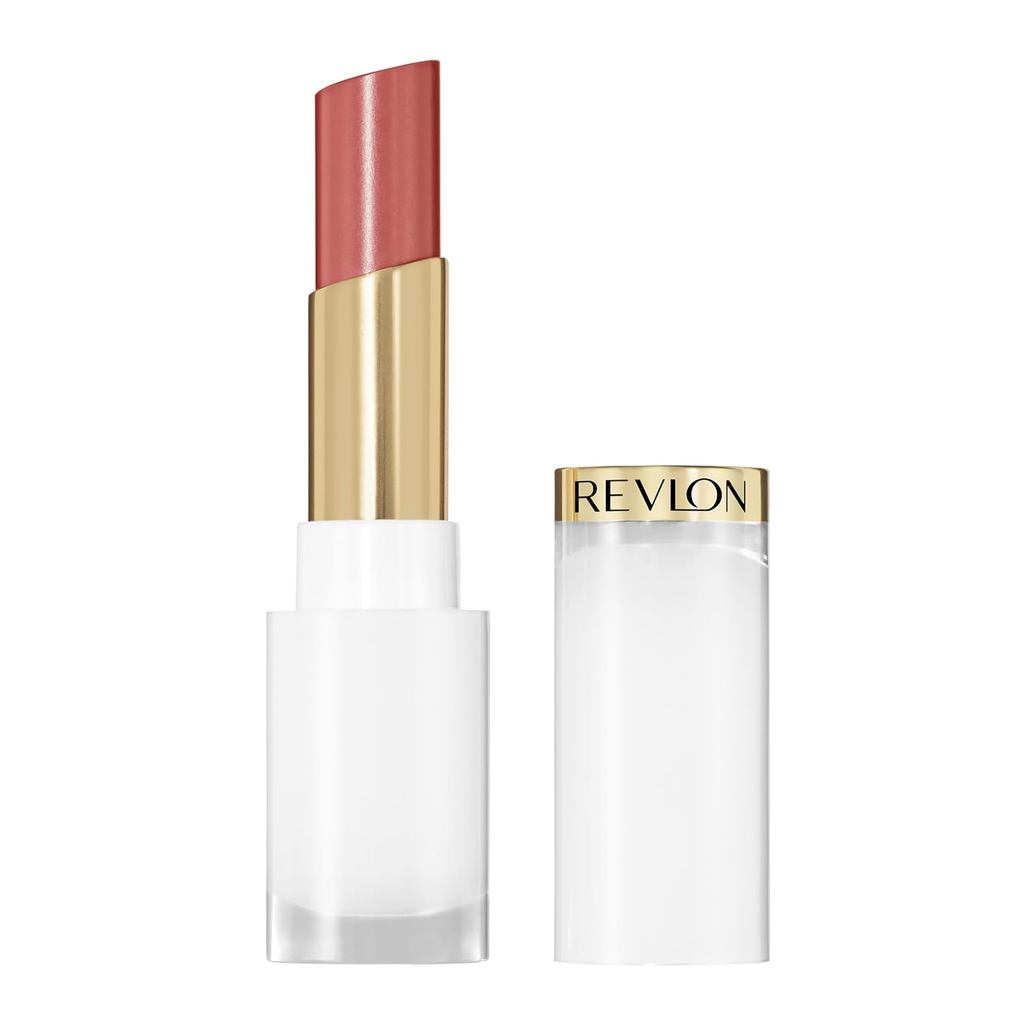 REVLON Super Lustrous Glass Shine Balm, Sheer Glossy Tinted Lip Balm, สูตรให้ความชุ่มชื้นด้วยกรดไฮยา