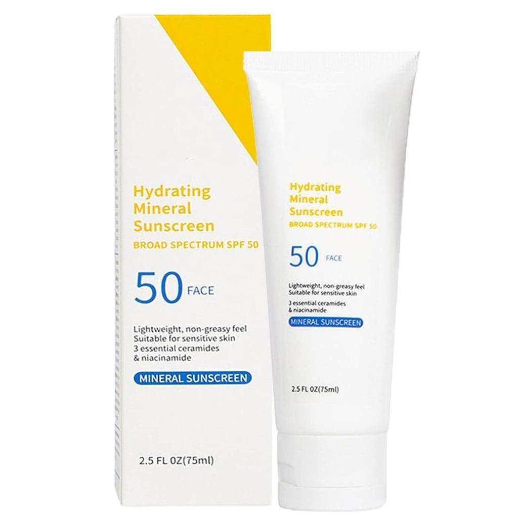 ครีมกันแดดทาหน้า SPF50 Waterproof Oil-Free UVA & UVBS