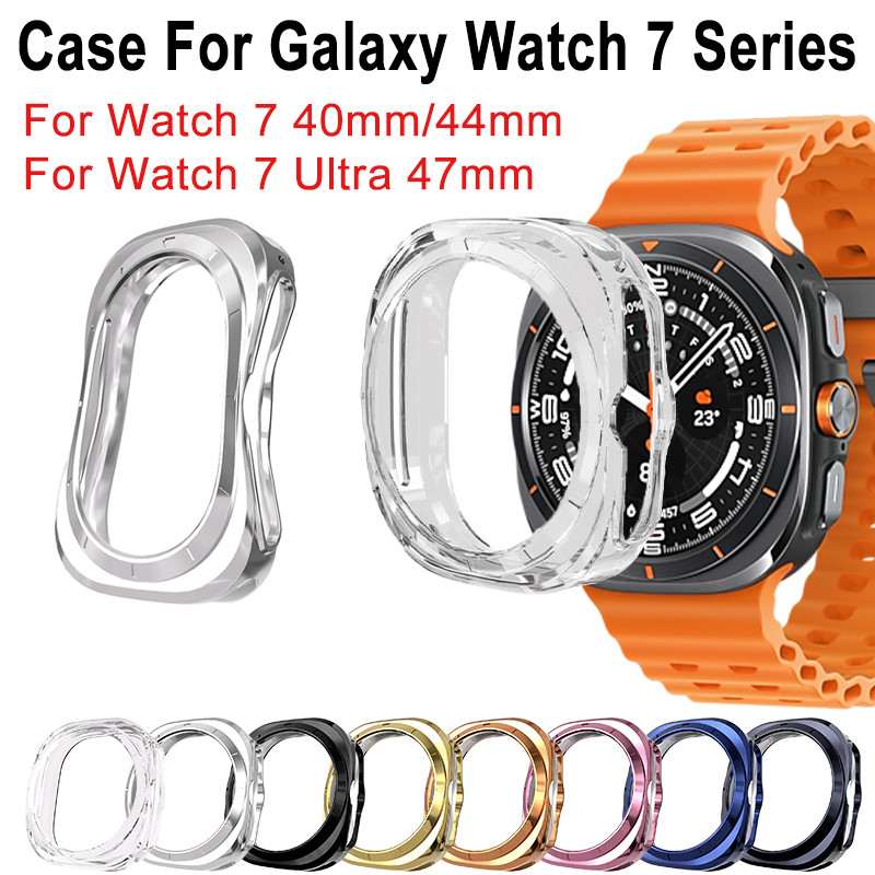 Hollow สําหรับ Galaxy Watch8 Ultra 47 มม.2025 TPU Anti-Scratch เปลือกป้องกันสําหรับ Galaxy Watch7 Ultra 47 มม. 2024 ไม่มีหน้าจอสมาร์ทนาฬิกาอุปกรณ์เสริมฝาครอบกันชนซิลิโคนนุ่มกรณี