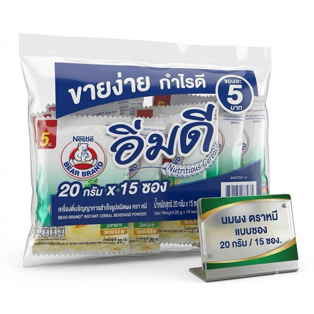 นมผงตราหมี อิ่มดี แบบซอง