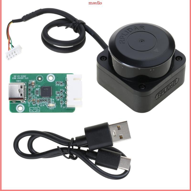 MAVLO RPLIDAR C1 เซ็นเซอร์ Lidlar 360 องศาเครื่องสแกนเนอร์การทําแผนที่และนําทางที่แม่นยํา