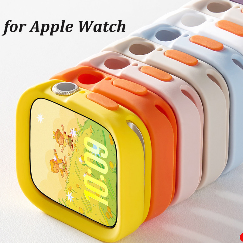 กรณีTPU Hollowป้องกันหน้าจอสําหรับApple Watch Ultra 4 3/SE 3 2 Series 12 11 10 9 8 7 6 IWatch 49 46 45 44 42 41 40 มม.I8 S10 S8 S9 Pro Max T900 T800 Ultra 8 MAX 9 PRO S20