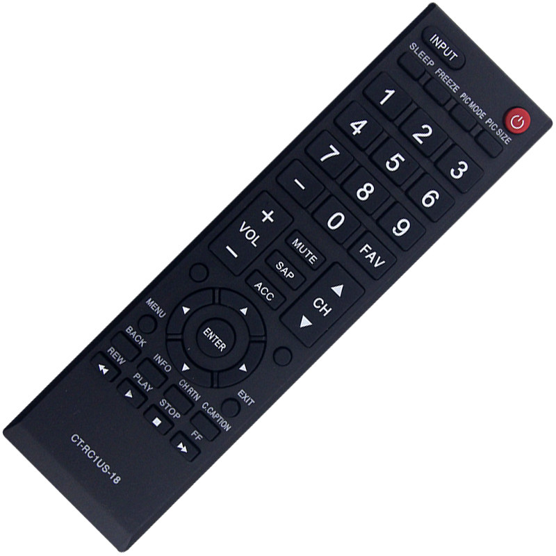 CT-RC1US-18 รีโมทคอนโทรลใช้งานร่วมกับ Toshiba TV 43L420U 49L420U 32L220U19 32L310U20 32L310U18 55L51