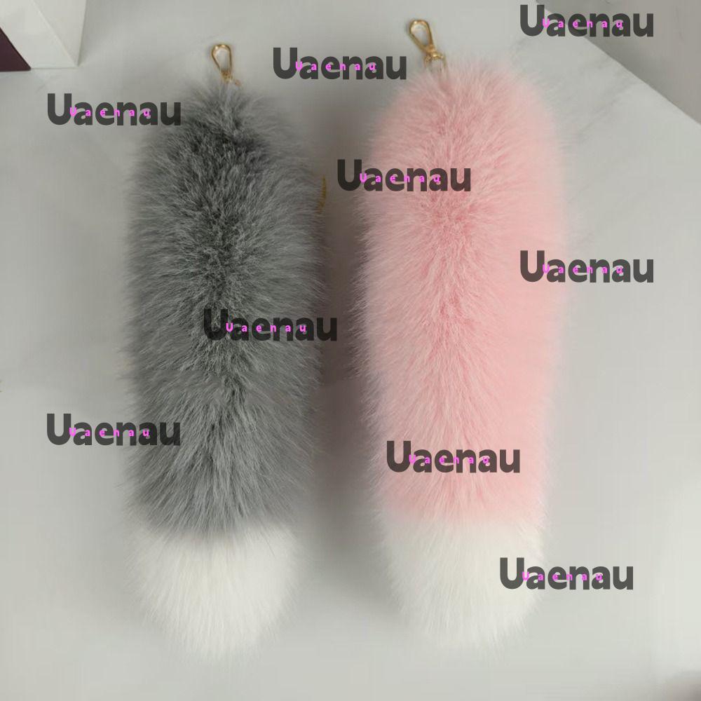UAENAU Therian Tail Bag Charms,หนาขนาดใหญ่Faux Fur Tailพวงกุญแจ,แฟชั่นนุ่มPlush Warm Furจี้