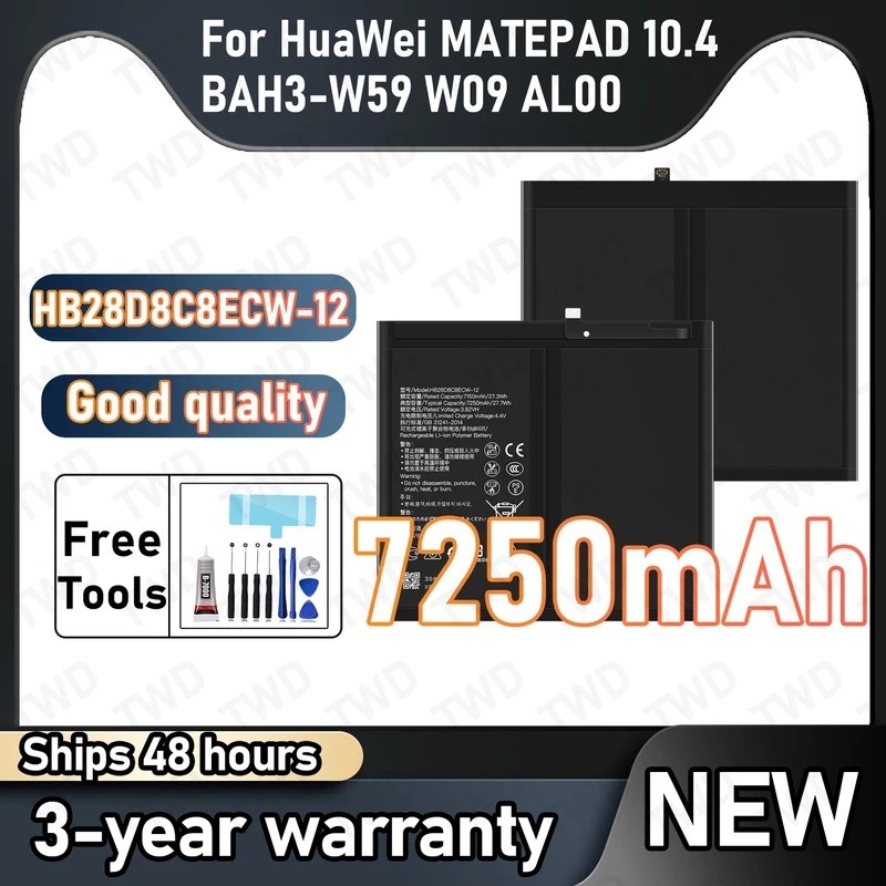 HB28D8C8ECW HB28D8C8ECW-12 แบตเตอรี่สําหรับ HuaWei MATEPAD 10.4 BAH3-W59 W09 AL00 แท็บเล็ตแบตเตอรี่ 