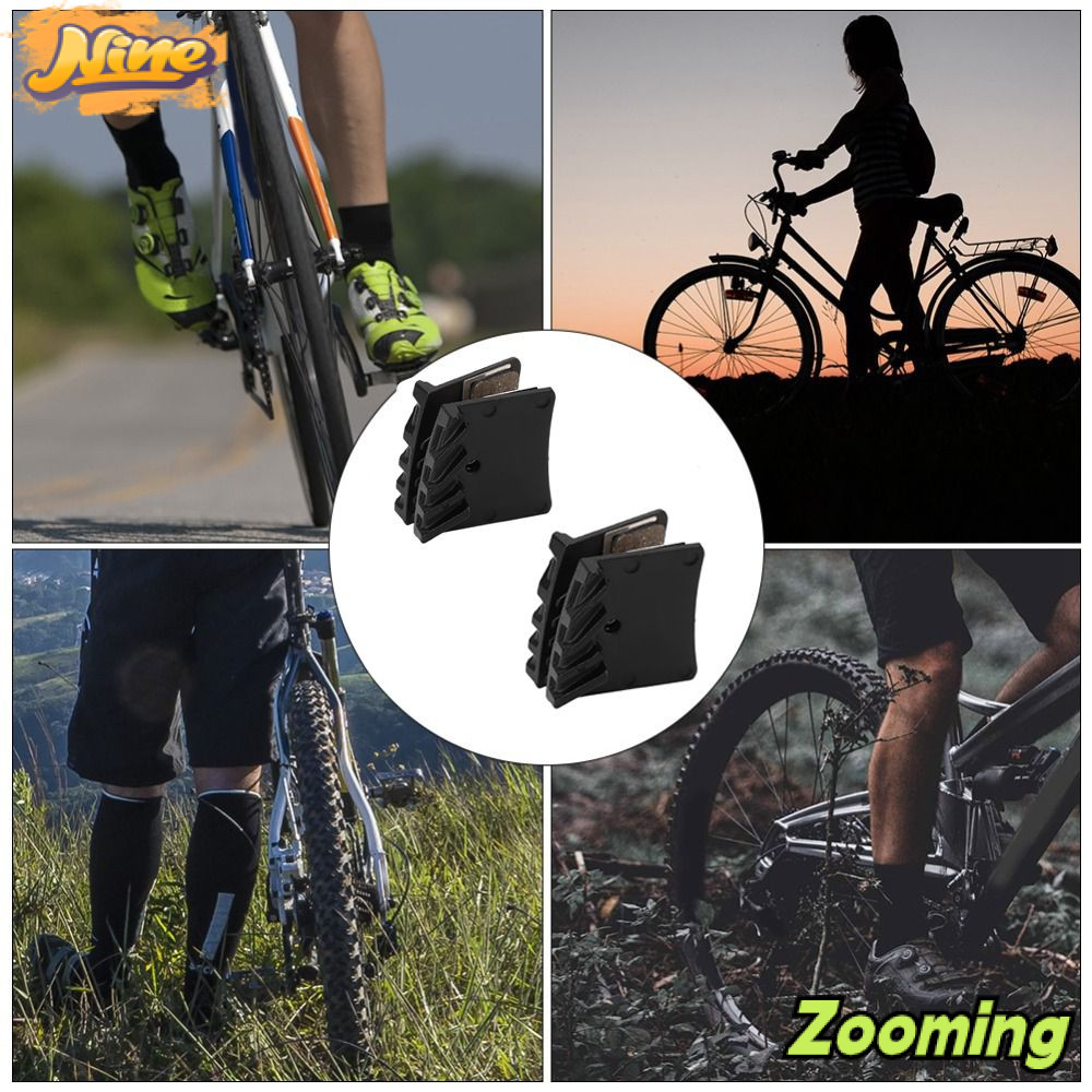 ZOOMING ผ้าเบรกจักรยานดิสค์ 2 คู่, ทนทานฐานโลหะผสมทองแดง สําหรับสกูตเตอร์ไฟฟ้า รองรับ IIIPRO E4/M4, 