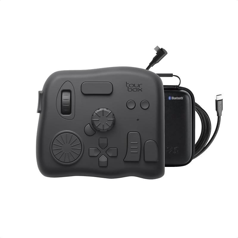 TourBox Elite: Wireless Bluetooth Editing Controller for Photo & Video with Haptic Feedback, Customi