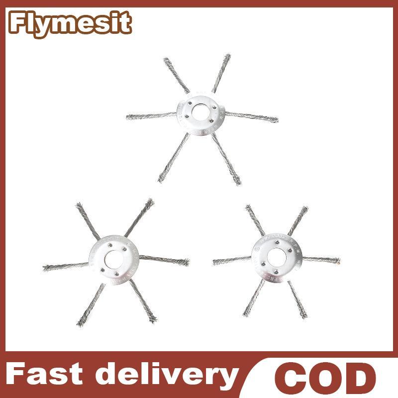 Flymesit 1 ชิ้นล้อกําจัดวัชพืชเครื่องตัดหญ้า Universal อะไหล่ 7/8/9 นิ้วเครื่องตัดหญ้าลวดเหล็ก Weed Trimmer หัวล้อกําจัดสนิม EN