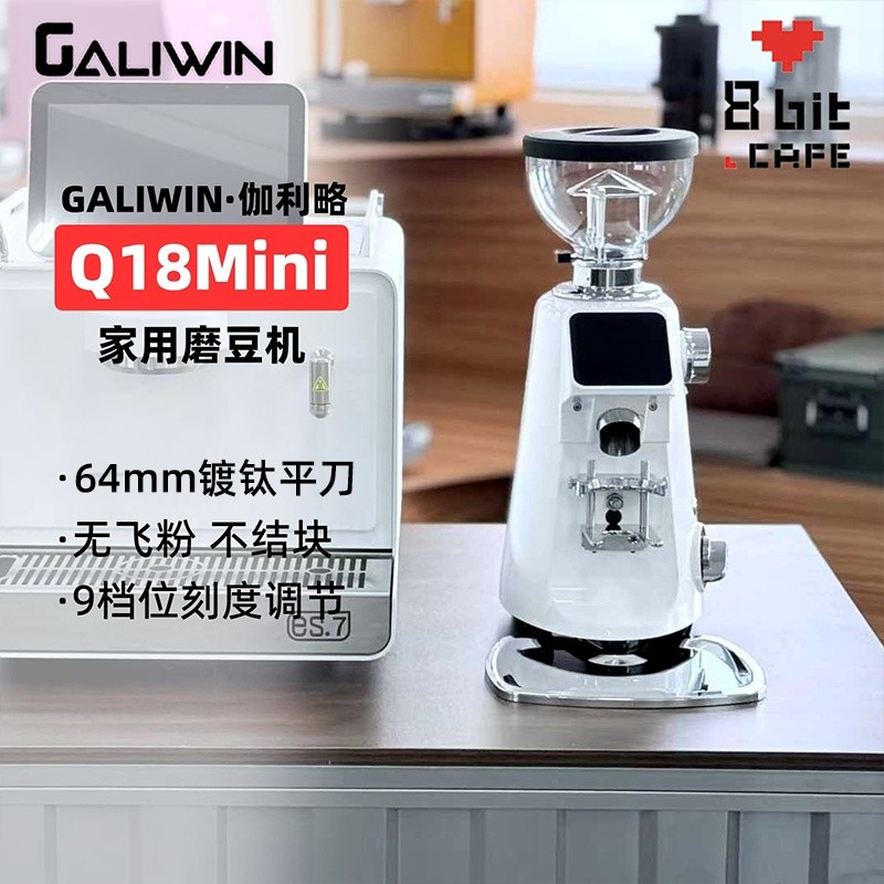 เครื่องบดกาแฟขนาดเล็ก Galileo GALIWIN-Q18 สำหรับใช้ในบ้าน เครื่องบดเมล็ดกาแฟอัตโนมัติระบบไฟฟ้า CNC ส