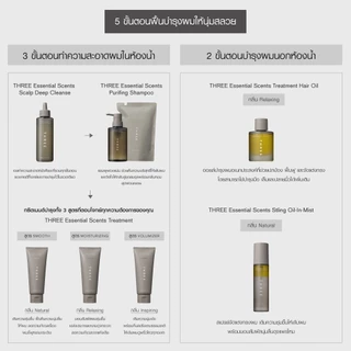 THREE Essential Scents Treatment 190g เอสเซ็นเชียล เซนท์ส ทรีทเมนท์ ทรีทเมนท์บำรุงผม ผมเรียบลื่น ตรงเงางาม
