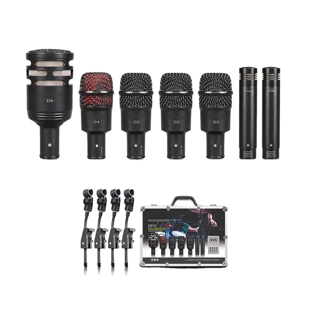 SXAY Original Original Audix DP72 Professional กลองไมโครโฟนชุดดนตรี 7 ชิ้น Mic สําหรับกลองชุด Profes