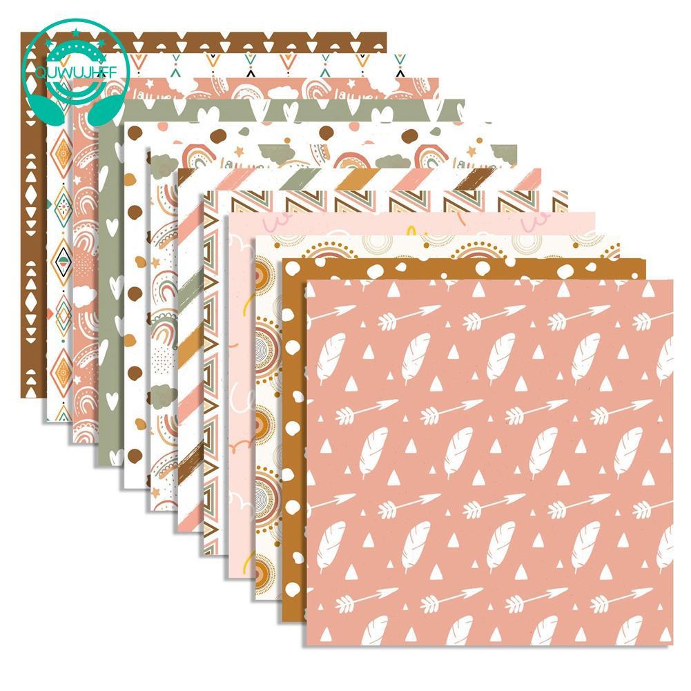 (quwujhff) Scrapbook Paper Pad Scrapbooking Paper Pack 24 ชิ้น