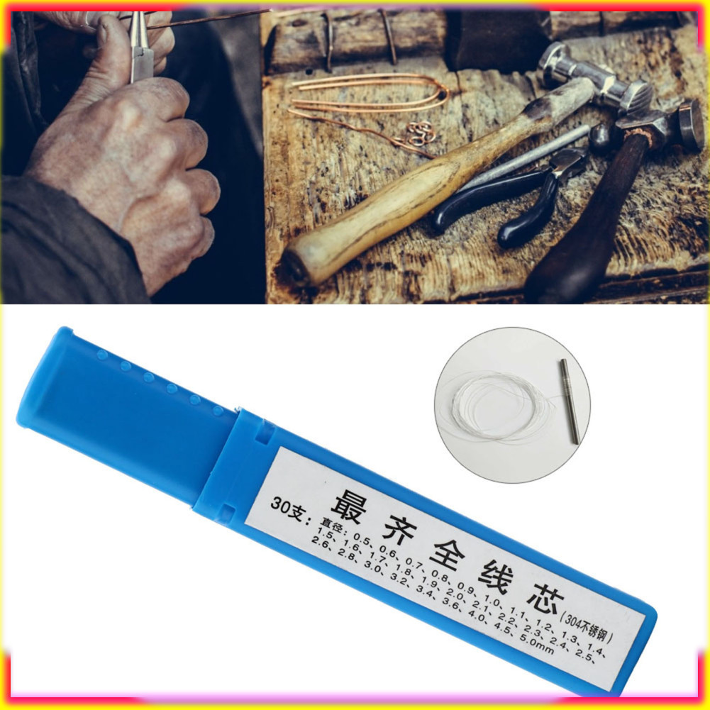 Meiliyou-th เครื่องประดับ Cored Rod Professional โลหะลวดสร้อยคอเครื่องมือ 30 ชิ้น