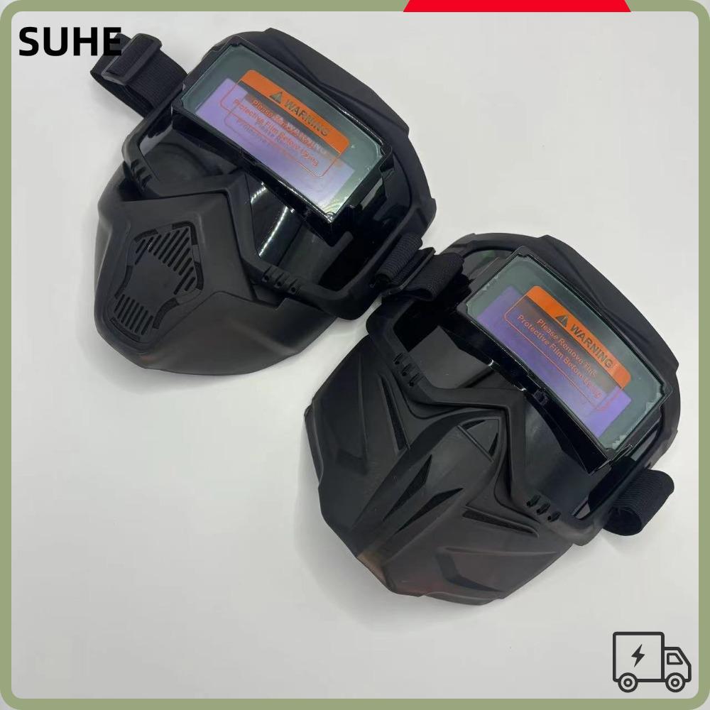 แว่นตาเชื่อม SUHE, Auto Darkening Adjustable Band เครื่องเชื่อม, คุณภาพสูงทนต่อแรงกระแทกที่ถอดออกได้แยกประเภท Face Protector ทํางานอุปกรณ์ป้องกัน