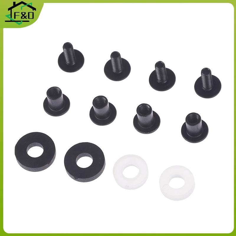 F&O 6 ชุด Bla Steel Short Post Chicago Screw Set Cross Head เหมาะสําหรับ DIY Kydex .