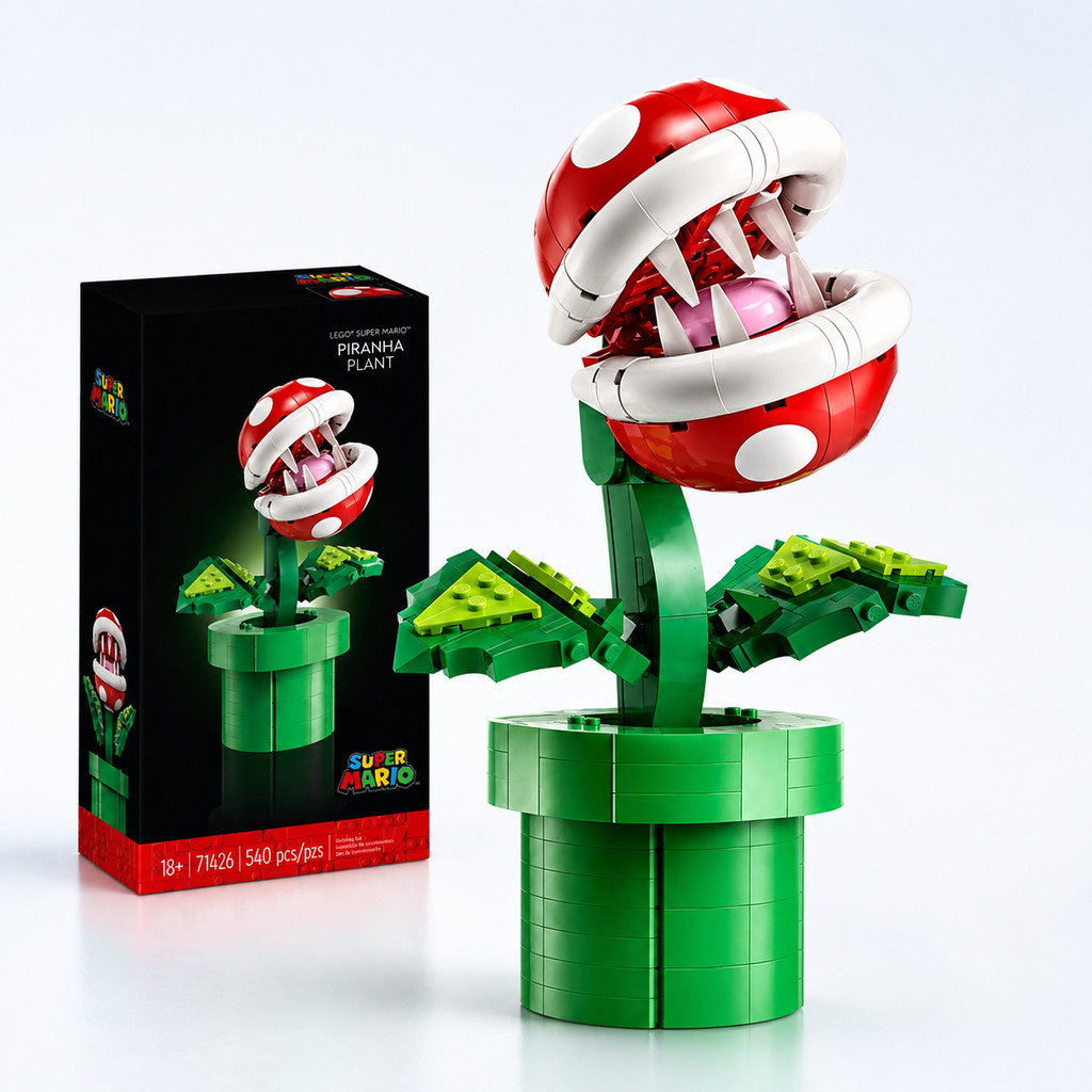 71426 Piranha Plant Building Blocks ชุด, Super Mario เกมตัวละคร DIY อิฐชุดประกอบ,สะสมเครื่องประดับของขวัญ