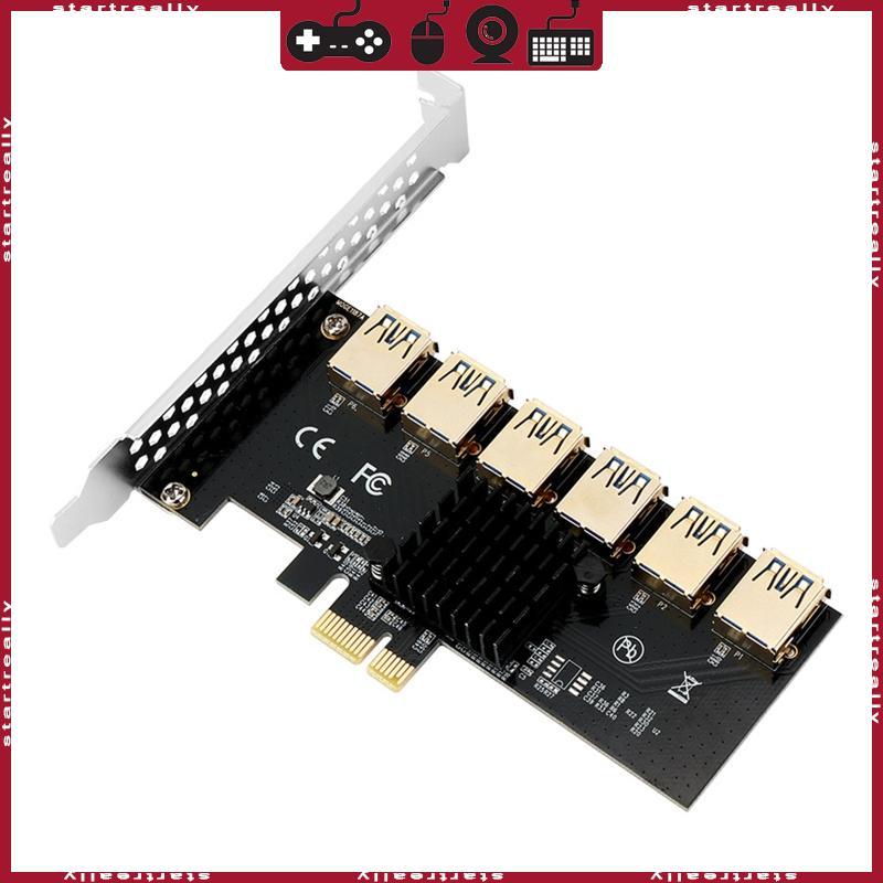 ST Pci สําหรับ Express Pcie 1X ถึง 6 พอร์ต USB3 0 การ์ดขยาย Pci-e X1 ถึง X4 X8 X16 R