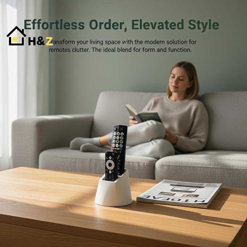 Kaleidoscope Desktop TV Remote Organizer Dualpartments สําหรับห้องนั่งเล่นตัวย่อ Setup Nice