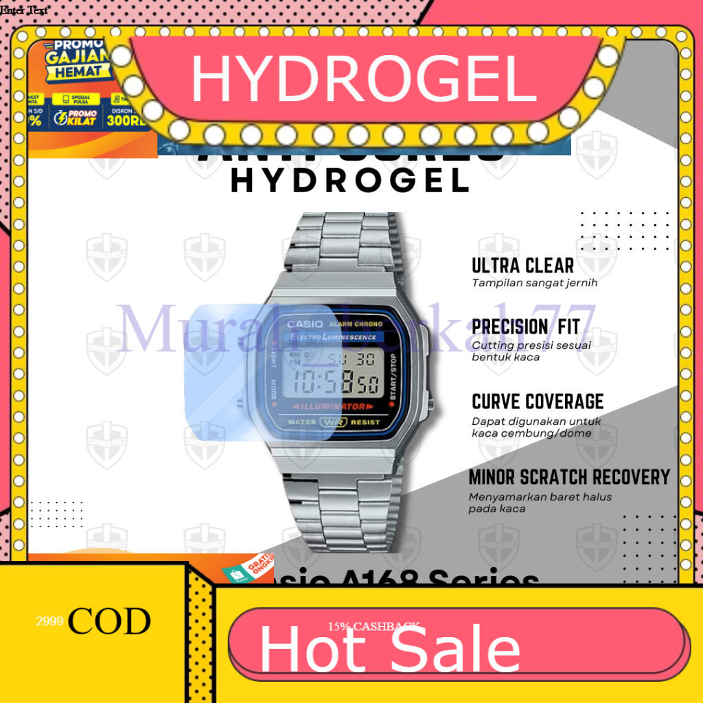 HYDROGEL ไฮโดรเจลป้องกันรอยขีดข่วน Casio A168 A 168 A168wg