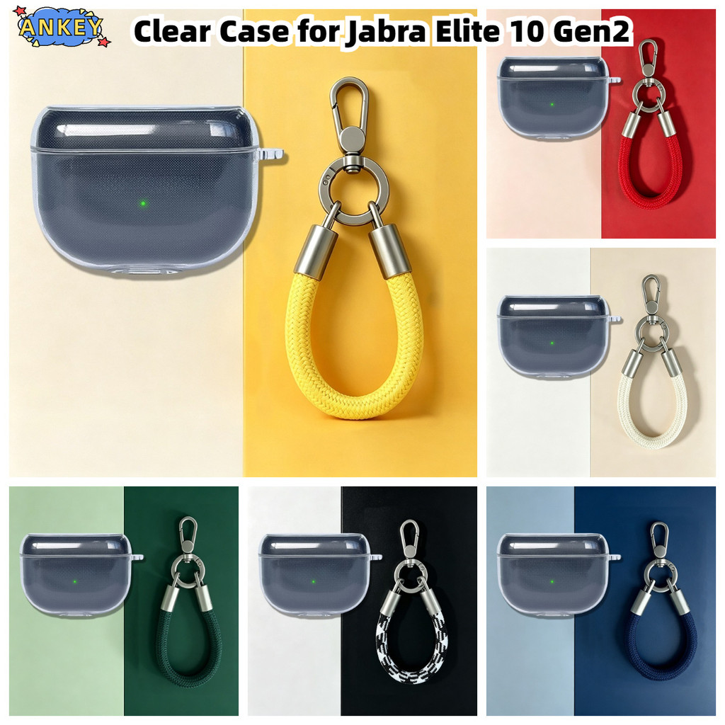 Compatible with Jabra Elite 10 Gen2 Bluetooth Earphones Transparent TPU Protective Case Jabra Elite 