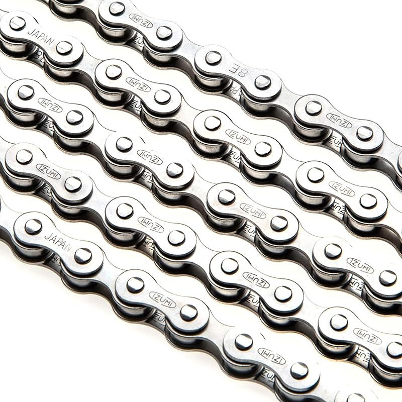 IZUMI Tough Guard 130-Link Electrically Assisted Bicycle Chain Made in Japan (Plated, Small)