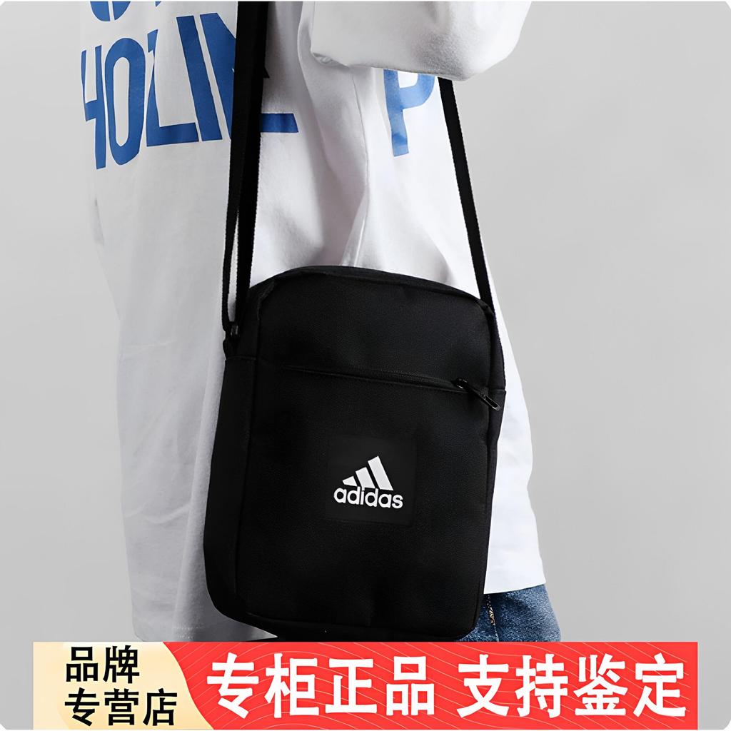 Adidas กระเป๋าสะพายผู้ชายสไตล์ใหม่กีฬากระเป๋าใบเล็ก Casual Commuter Bag Key Men Messenger กระเป๋าผู้