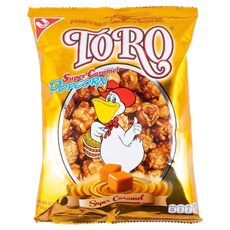 โตโรป๊อปคอร์นรสซูเปอร์คาราเมล 55กรัม Toro Popcorn Super Caramel 55g. [หมายเลขบาร์โค้ด 8852047326276 ]