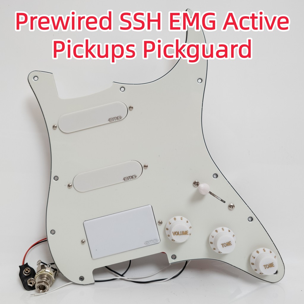 Prewired HSS EMG Active Pickups Pickguard สําหรับ Fender Stratocaster กีตาร์ไฟฟ้าอุปกรณ์เสริม
