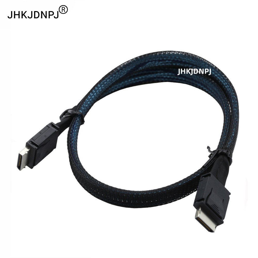 SFF-8611 4i ถึง SFF-8611 4i ชาย Server Data Extension Cable 0.5M 1M