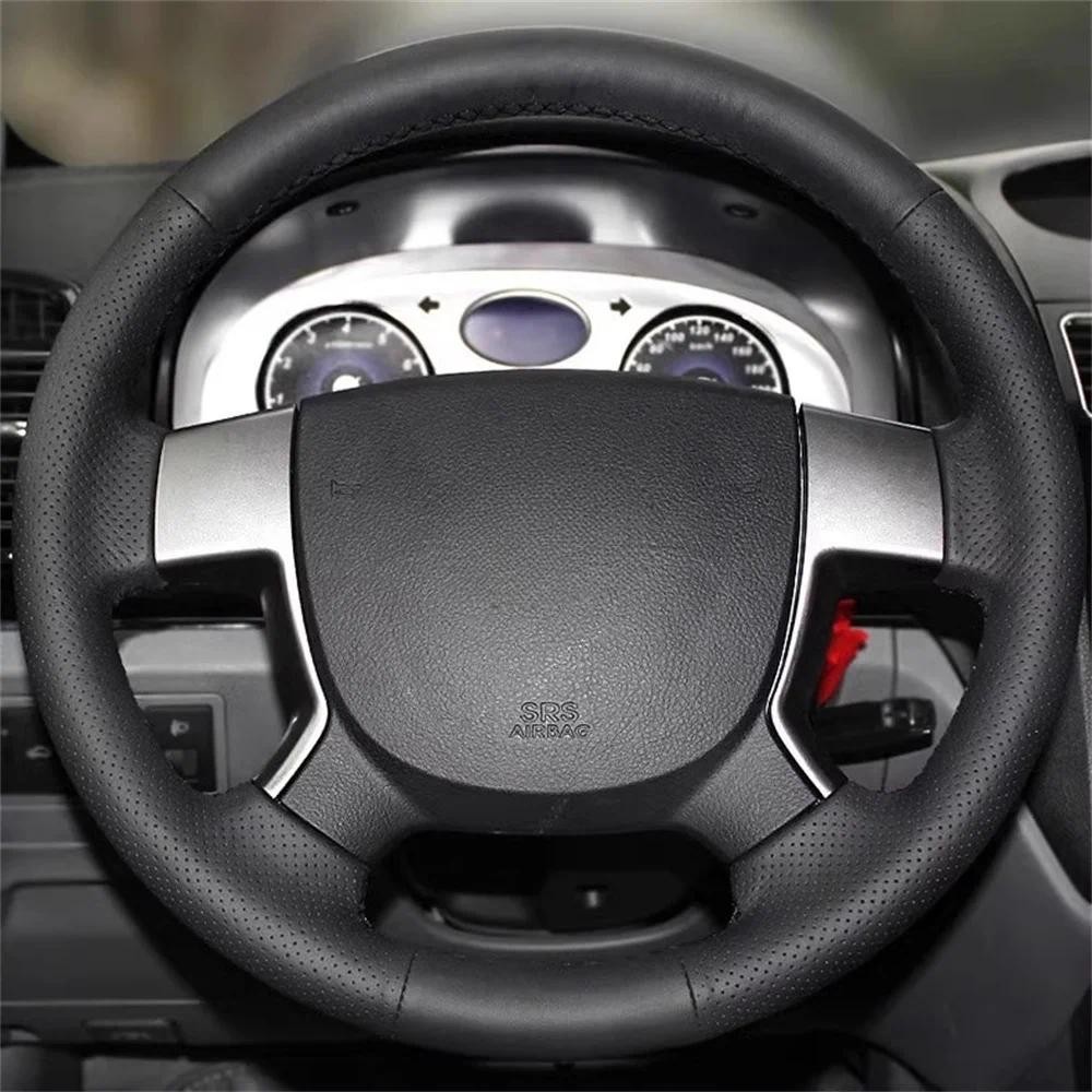 ที่กําหนดเองเย็บมือไมโครไฟเบอร์หนังพวงมาลัยรถห่ออุปกรณ์เสริมสําหรับ Geely EMGRAND EC7 EC715 EC718aut