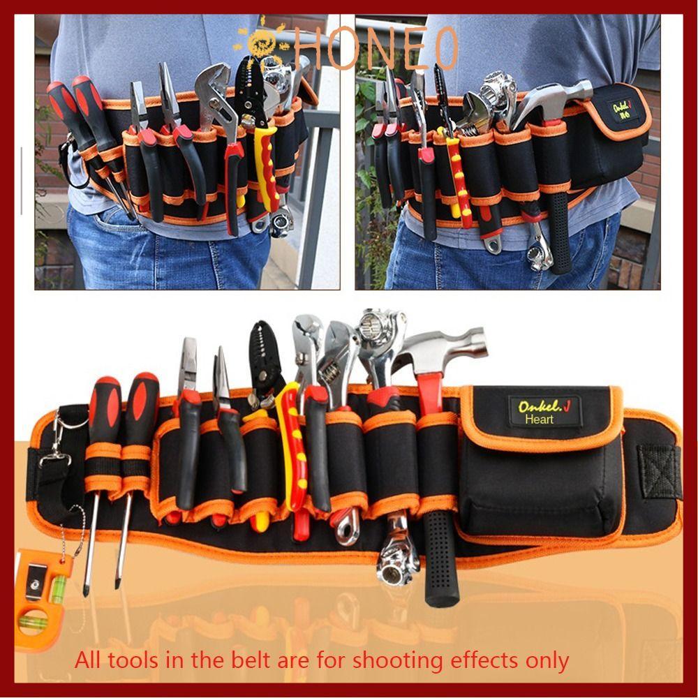 HONE Canvas Tool Bag Tool Kit Kit เข็มขัดคาดเอว Hardware pocket Pouch