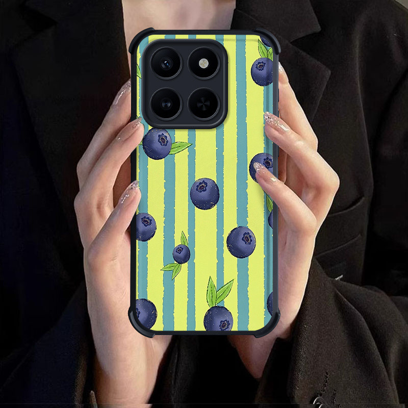 2 ชิ้น (Sweet and Sour Blueberry เคสโทรศัพท์ + ลาน) สําหรับ Honor 400 SmartX9D/Magic8 Lite/X9B/X9C 5