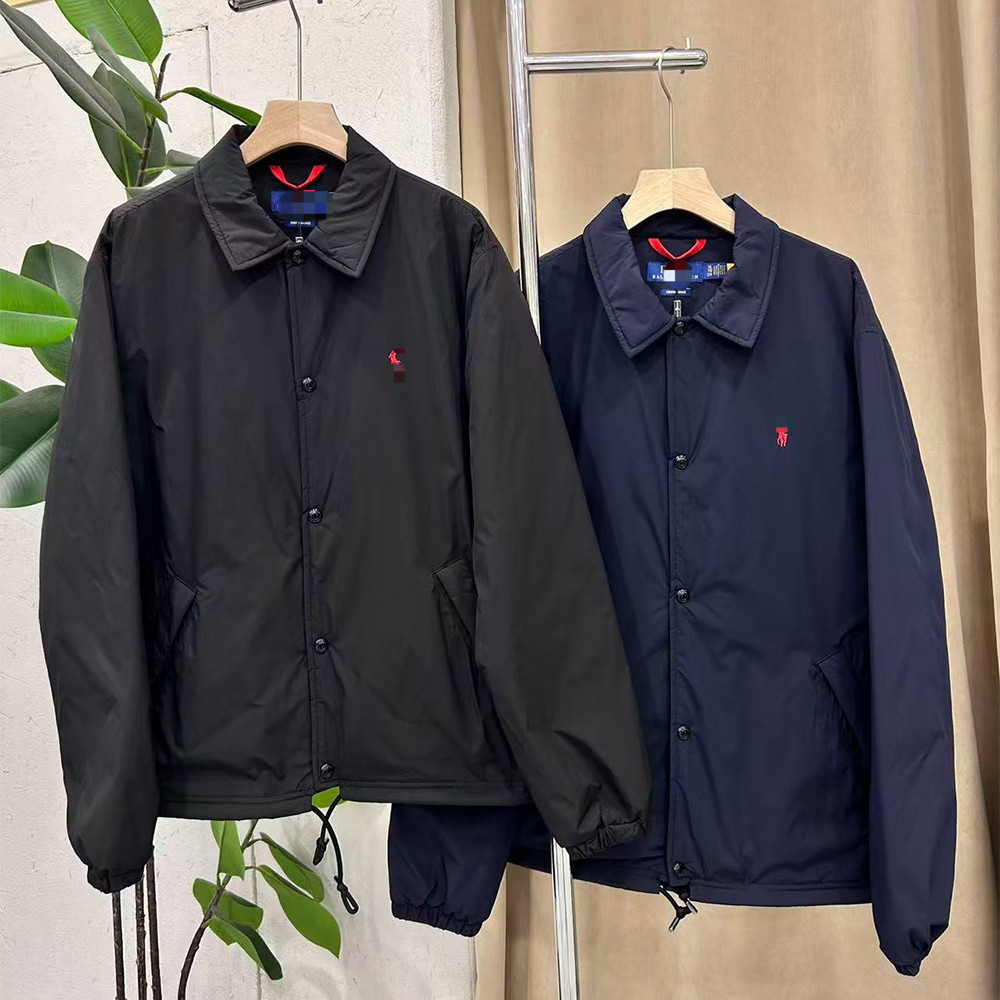 โปโล#RRL เสื้อแจ็คเก็ต Coachs หุ้มฉนวนไม้สัก