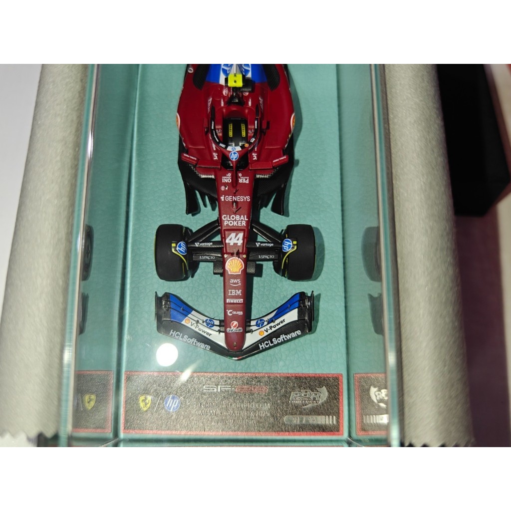 Hamilton F1 Racing Car Model Ferrari Fleet SF25 Racing Car F12025 Racing Season Miami Prize Special 