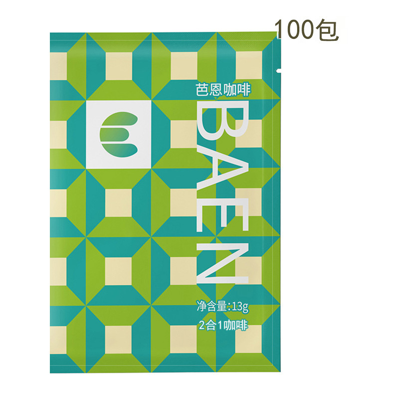 [แนะนํา 100] Barn Coffee 2 in 1 ไม่มีซูโครส 2 in 1 Coffee Instant 13g X 100 Square Pack