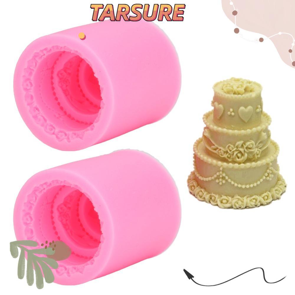TARSURR 2pcs Fondant Mould,นุ่มสีชมพูซิลิโคนFondant Mould,Fondant & GumวางMould Non StickทนทานFondan