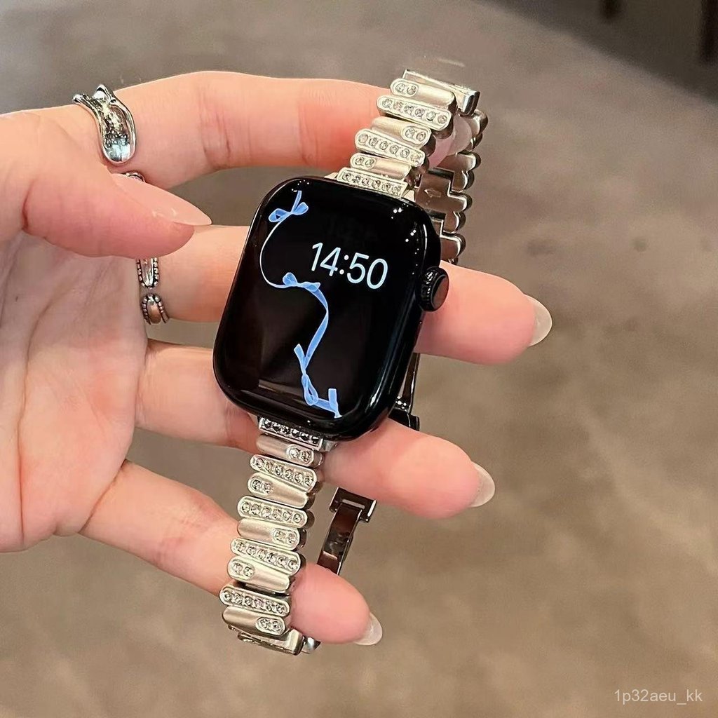 เหมาะสําหรับ Xiaomi 10pro สายนาฬิกา 8pro/9pro แฟลชเพชรไม่สม่ําเสมอ Redmi 6/5 Huawei fit4 สายรัดข้อมื