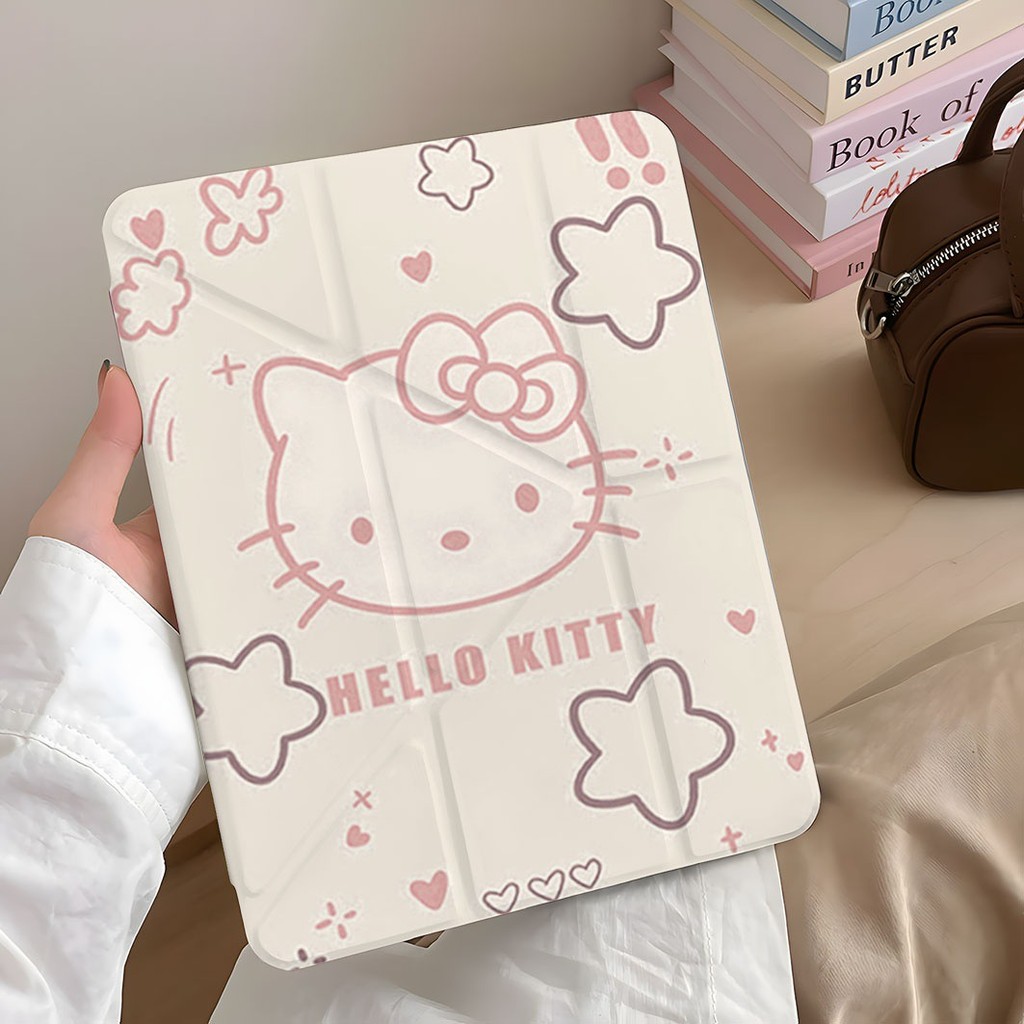 [โชคดี] Pink Star kt Cat Apple iPad A16 เคสป้องกัน 10/9 Generation MINI7 เคสแท็บเล็ต pro37cm air6 เค