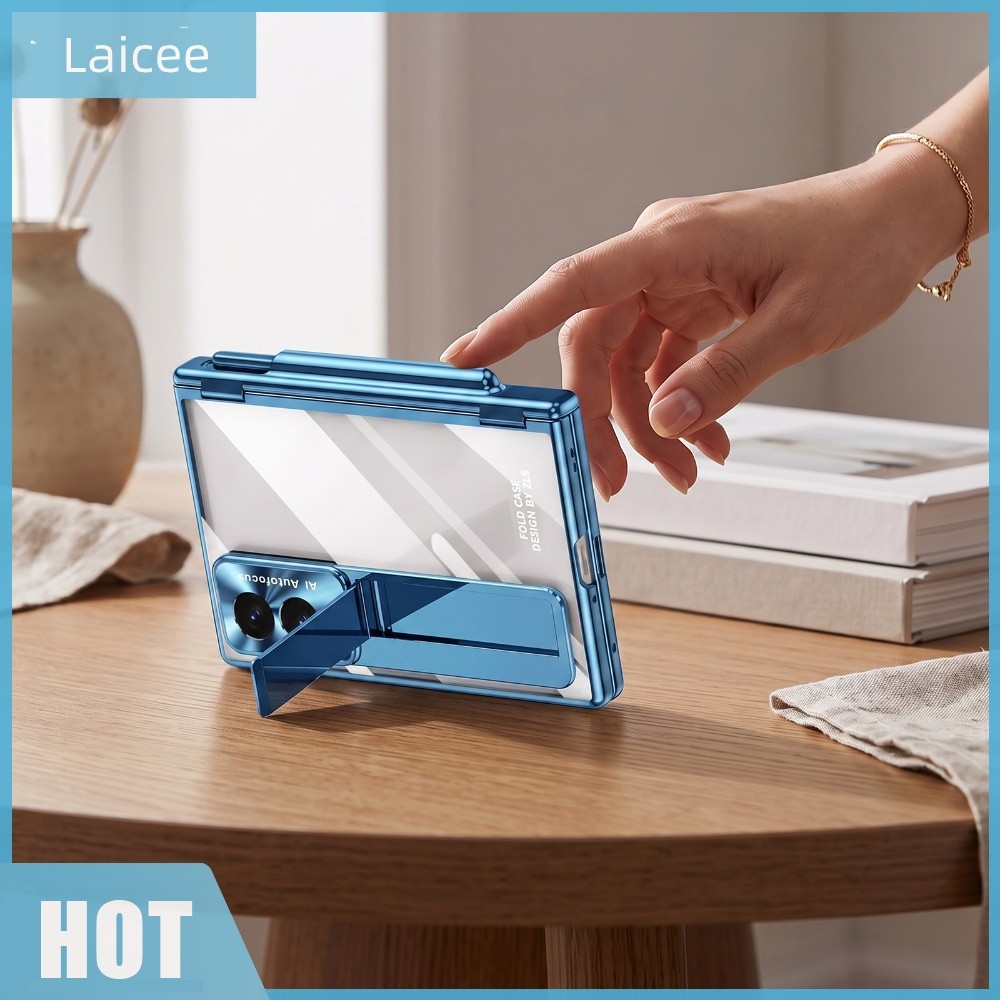 [Laicee.th] สําหรับ Galaxy Z Fold 8 Ultra Case บานพับคู่ Electroplated Stylus Pen Slot Kickstand