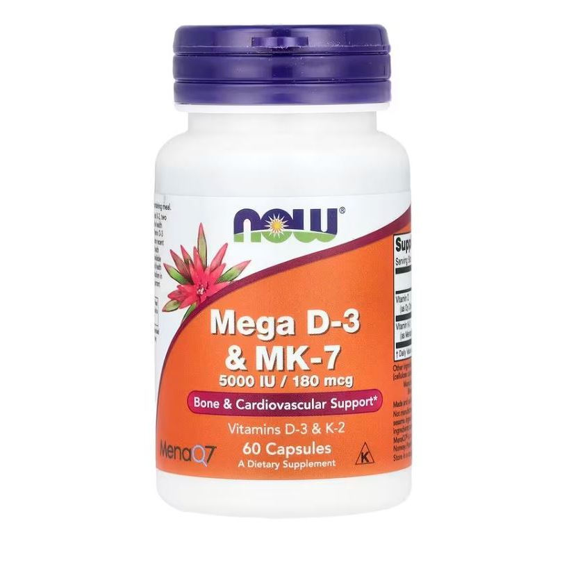 NOW Mega D3 & MK-7  วิตามิน D3 & K2 รองรับกระดูกและหัวใจที่เป็นมิตรกับมังสวิรัติ