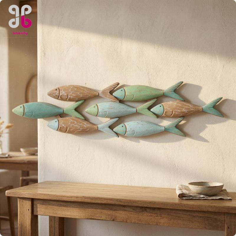 Baosity 3D Aquatic Creature Wall Decor Clustered Aquatic Creature Retro Small Green