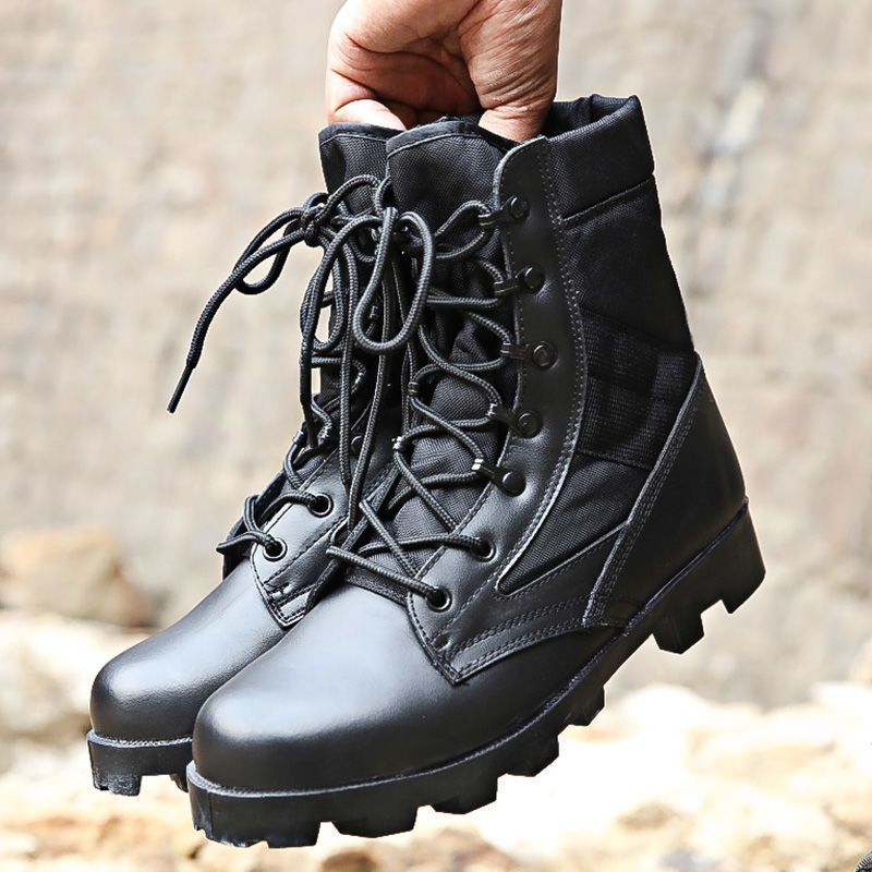 Four Seasons High-Top Training Boots Warm Breathable Training Boots รองเท้าผู้ชายกลางแจ้งรองเท้าเดิน