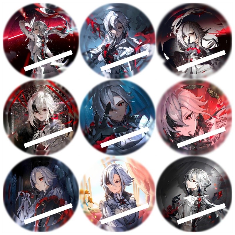 Genshin Impact/Arlechino/โฮมเมด Genshin Arlecchino ป้ายสินค้าจี้เข็มกลัด/Jhgc