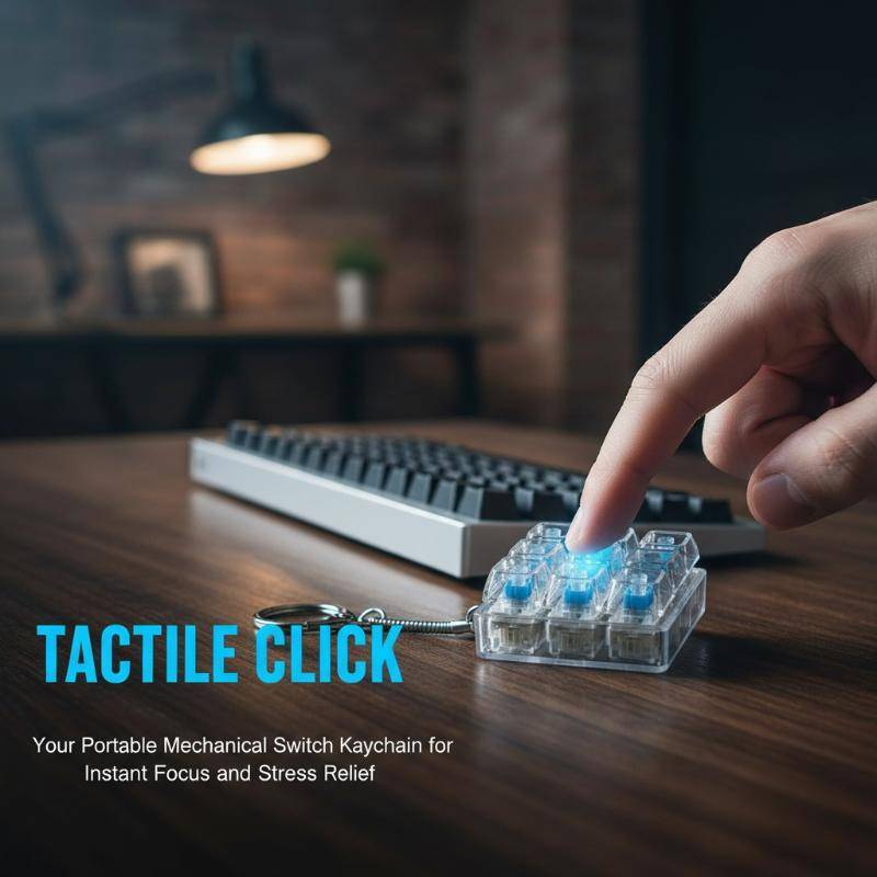 [MAKY] 4Key Mechanical Keyboard Axis Tester LED Keycap Switch Tester Key ของเล่นความเครียด Reliever 