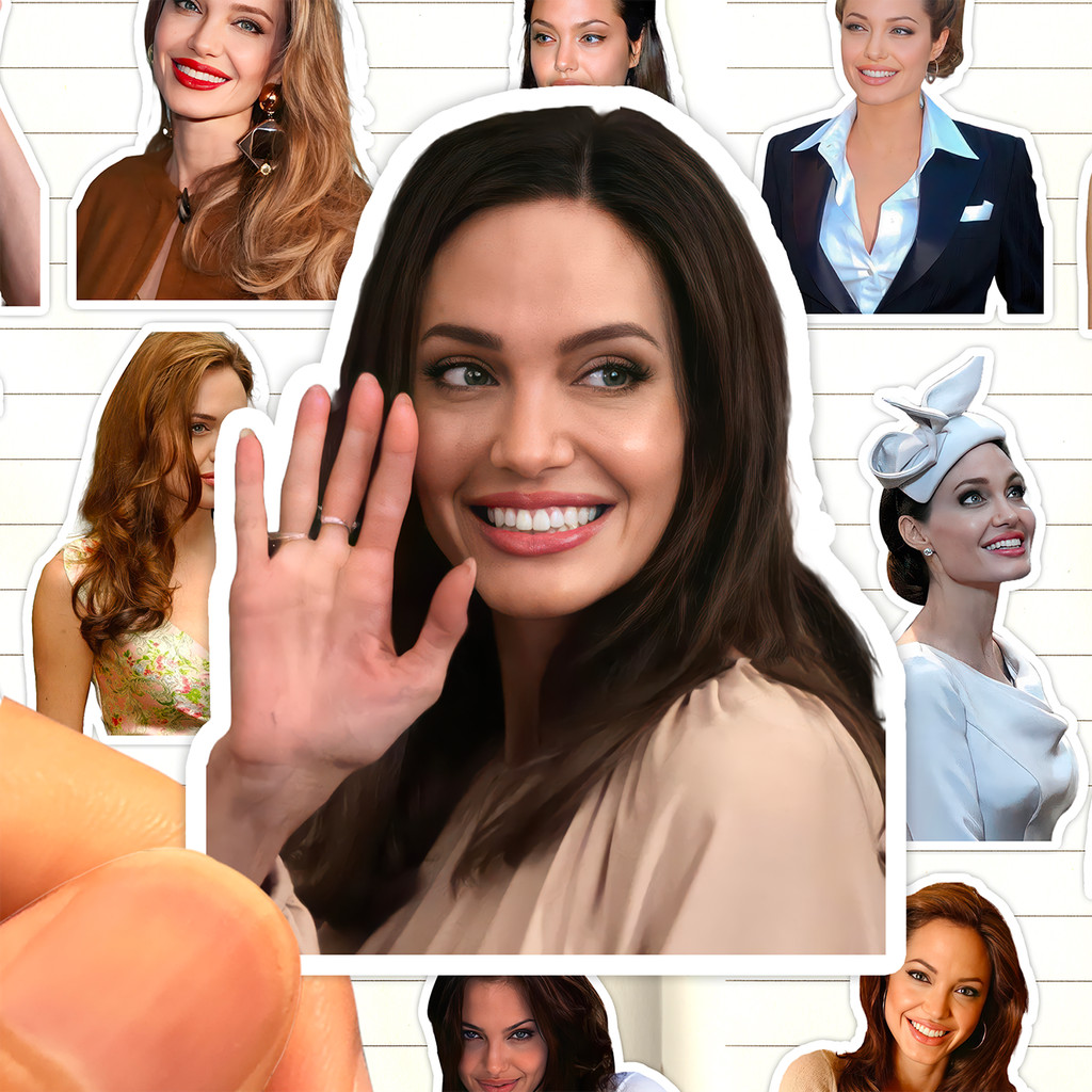 Angelina Jolie สติกเกอร์ HD กันน้ํา American Actor Angelina Jolie คอลเลกชันคลาสสิกวางภาพวาด