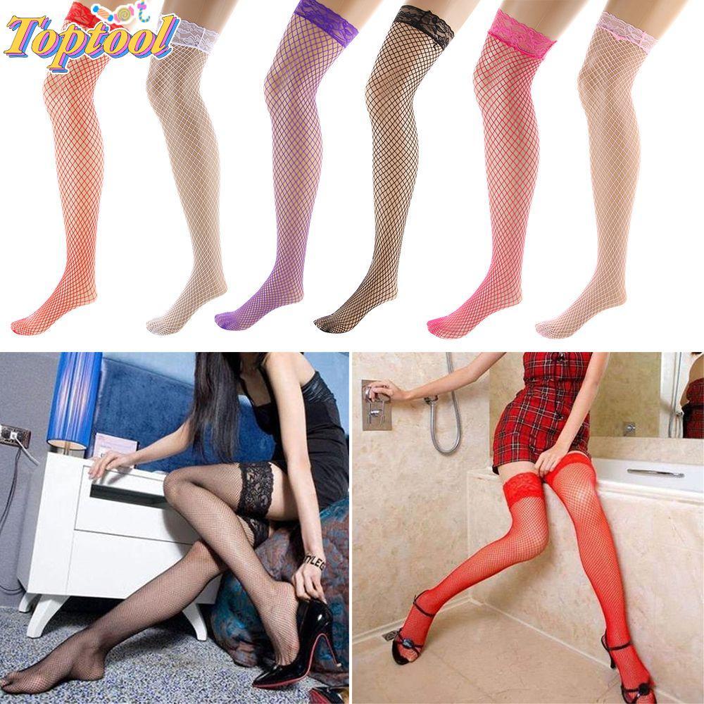 TOPTOOL Fishnet Stocking Elastic Pantyhose Tights Plus Size ชุดชั้นในสตรี