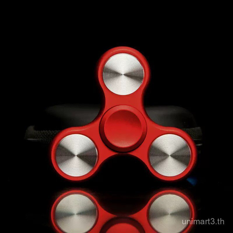 Fidget Spinner อลูมิเนียมของเล่นสามเหลี่ยมนิ้ว Rubiks Cube Spinner ของเล่น